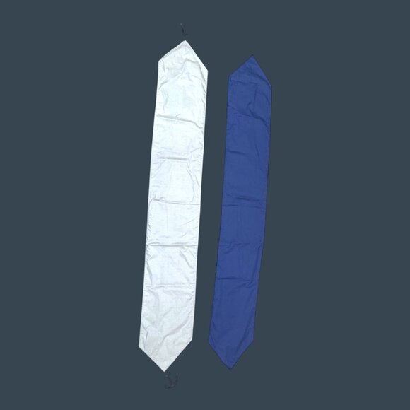 Reversible Nautical Anchor & Helm Fabric Table runner Set Of 2 Beach Lake House - Picture 2 of 11